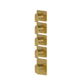 4 ways out concealed thermostatic multifunction selectors. 3/4” connections. External part.  - finish PVD Brushed Gold