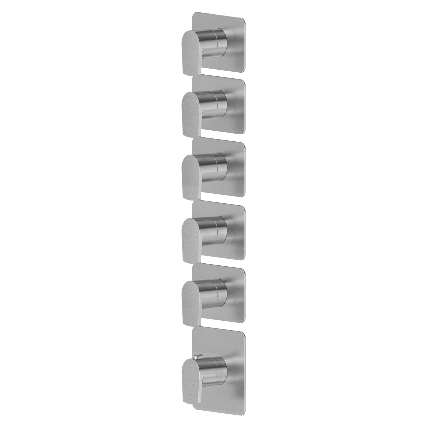 5-wege thermostatischer einbaumischer für multifunktion. 3/4” ein- und ausgänge. Außenteil - oberfläche PVD Edelstahl 