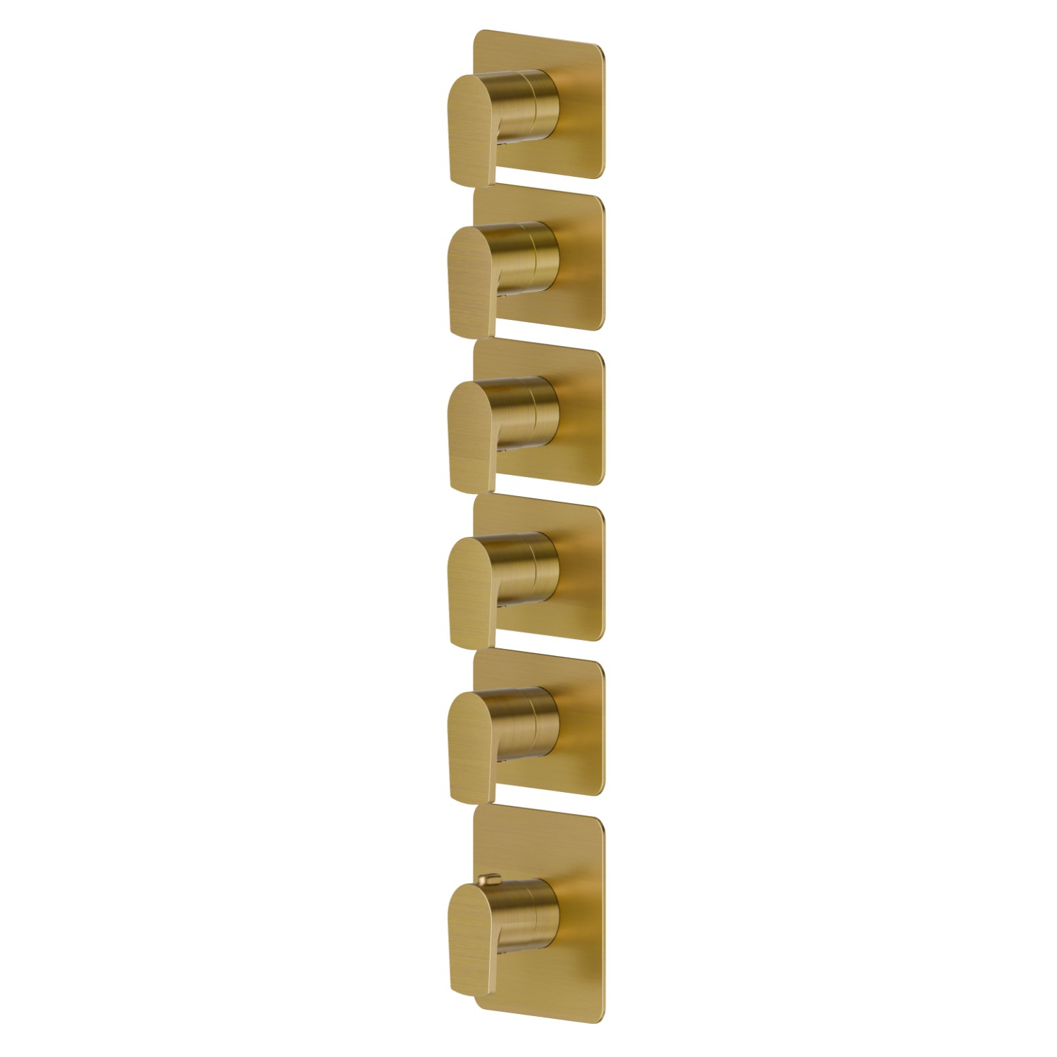 5 ways out concealed thermostatic multifunction selectors. 3/4” connections. External part.  - finish PVD Brushed Gold