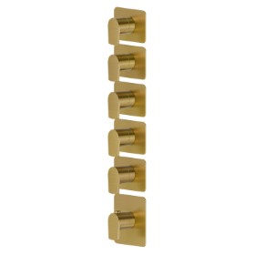 5 ways out concealed thermostatic multifunction selectors. 3/4” connections. External part.  - finish PVD Brushed Gold