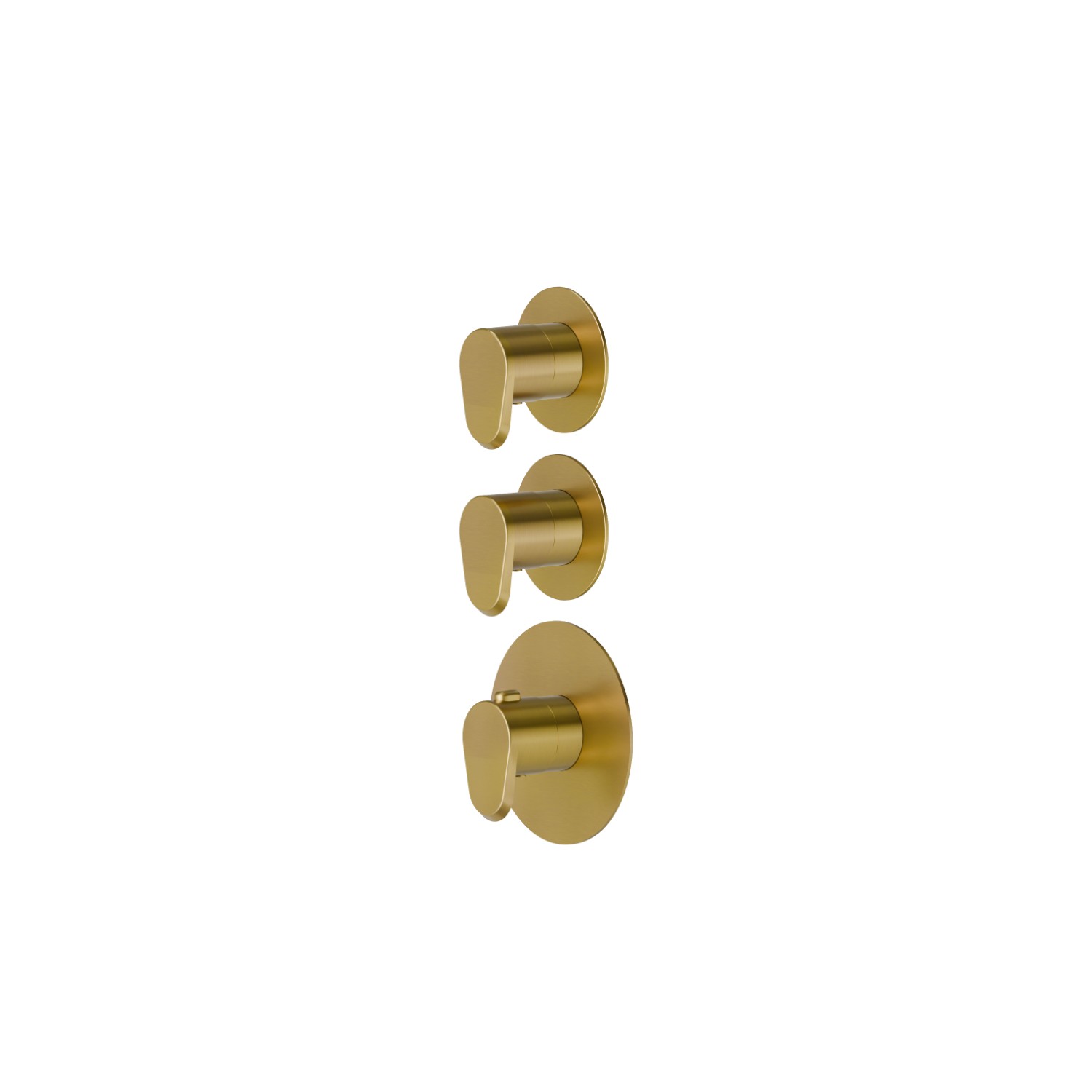 2-wege thermostatischer einbaumischer für multifunktion. 3/4” ein- und ausgänge - oberfläche PVD  Gold gebürstet