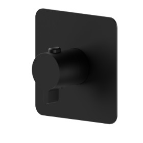 Thermostatic concealed mixer, to combine with a stop valve.
External part - finish Matt Black