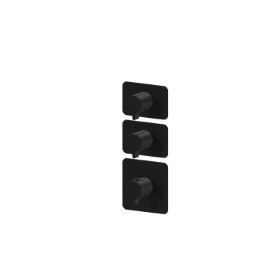 2 ways out concealed thermostatic multifunction selectors. 3/4” connections. External part - finish Matt Black