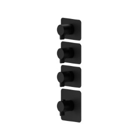 3 ways out concealed thermostatic multifunction selectors. 3/4” connections. External part - finish Matt Black