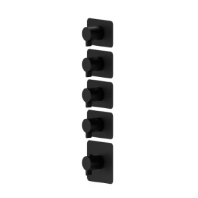 4 ways out concealed thermostatic multifunction selectors. 3/4” connections. External part - finish Matt Black