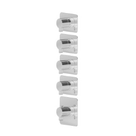4 ways out concealed thermostatic multifunction selectors. 3/4” connections. External part - finish Chrome