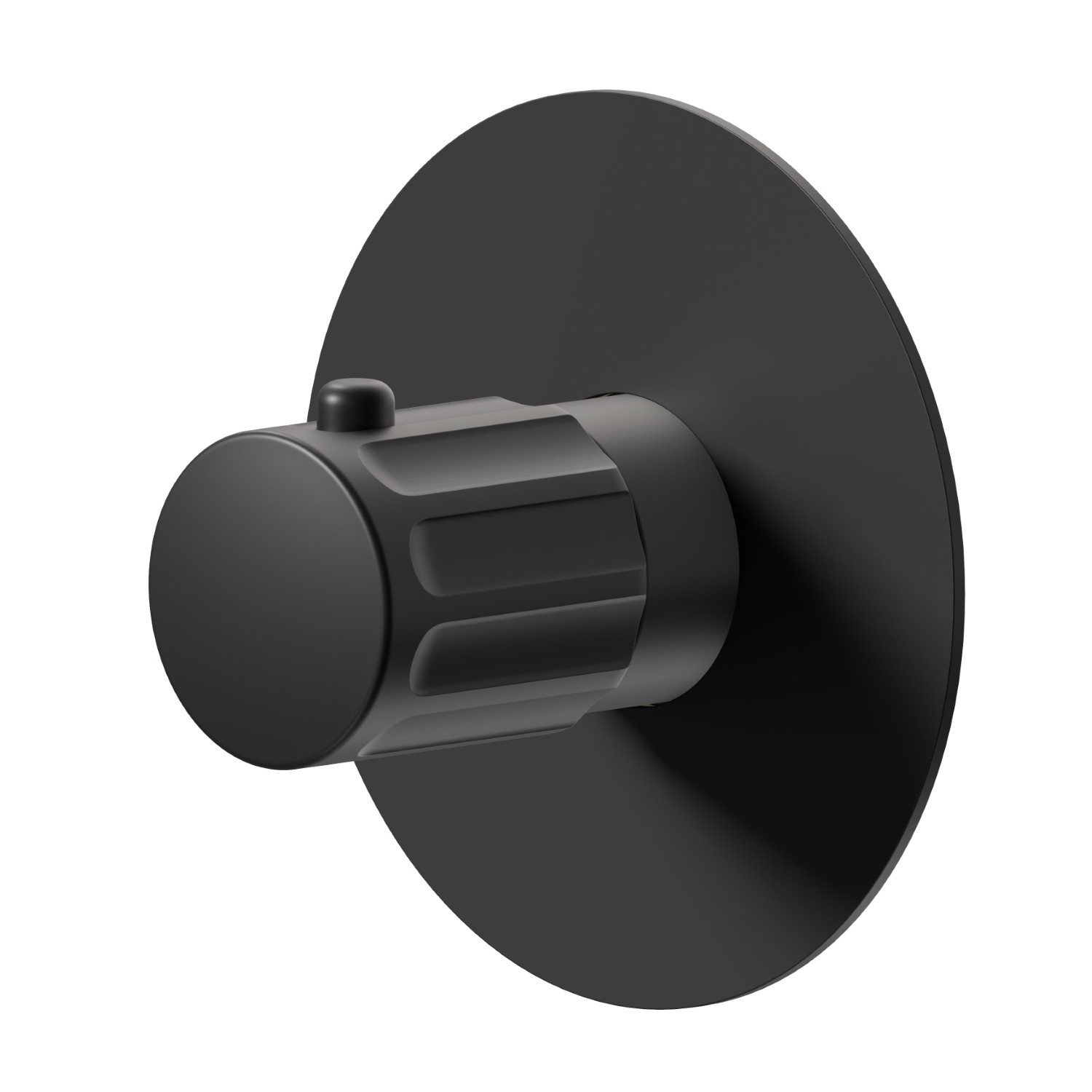 Thermostatischer einbaumischer, kombinierbar mit einer 3-wege-einbau-umstellung ohne anschlag. Außenteil - oberfläche  Schwarz matt