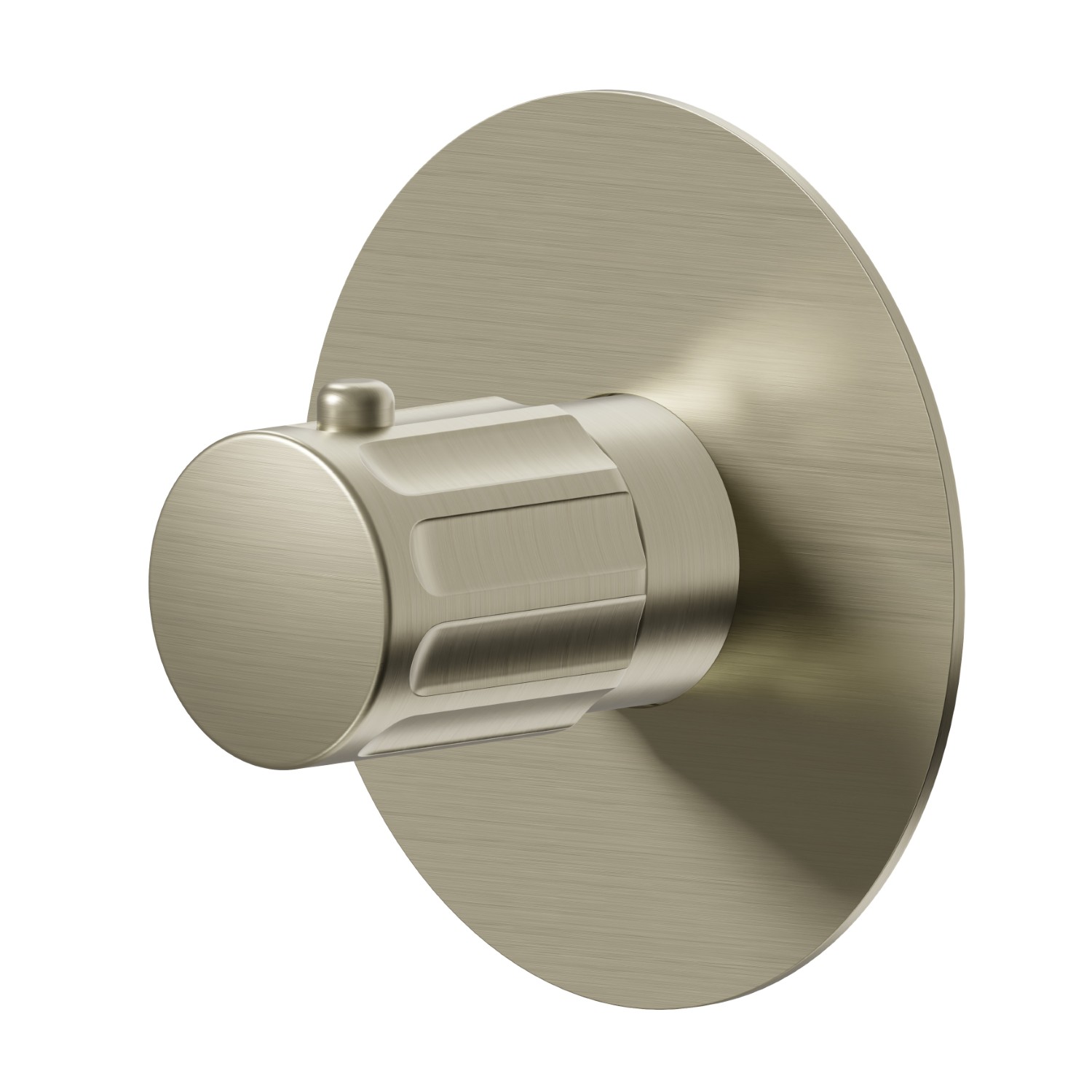Thermostatic concealed mixer, to combine with a 3 ways out concealed diverter with stop. External part - finish PVD Brushed Pale Gold