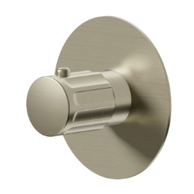 Thermostatic concealed mixer, to combine with a 3 ways out concealed diverter with stop. External part - finish PVD Brushed Pale Gold