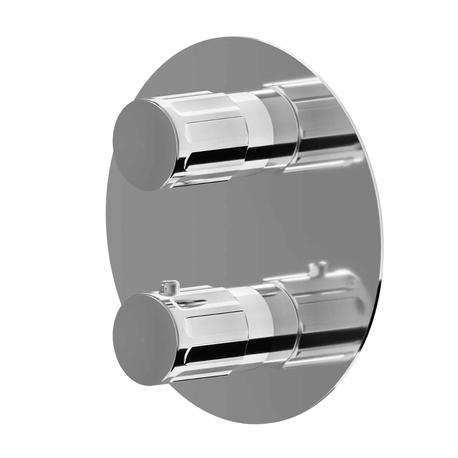 Thermostatic concealed mixer, to combine with a 3 ways out concealed diverter with stop. External part - finish Chrome