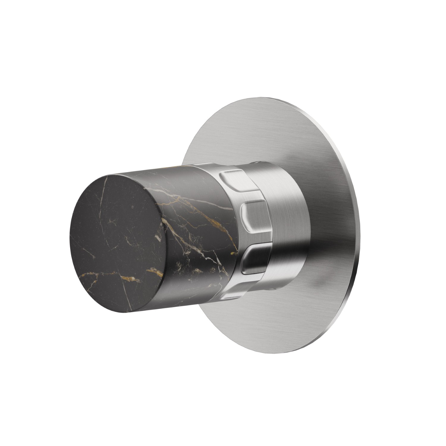 Stop valve. External part - finish PVD Brushed steel