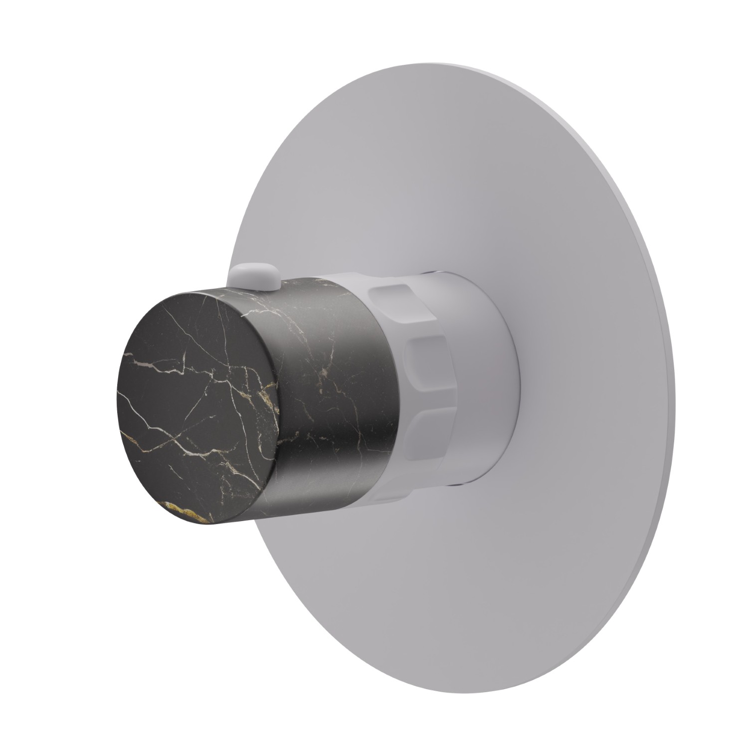 Thermostatic concealed mixer, to combine with a stop valve. External part - finish Matt White