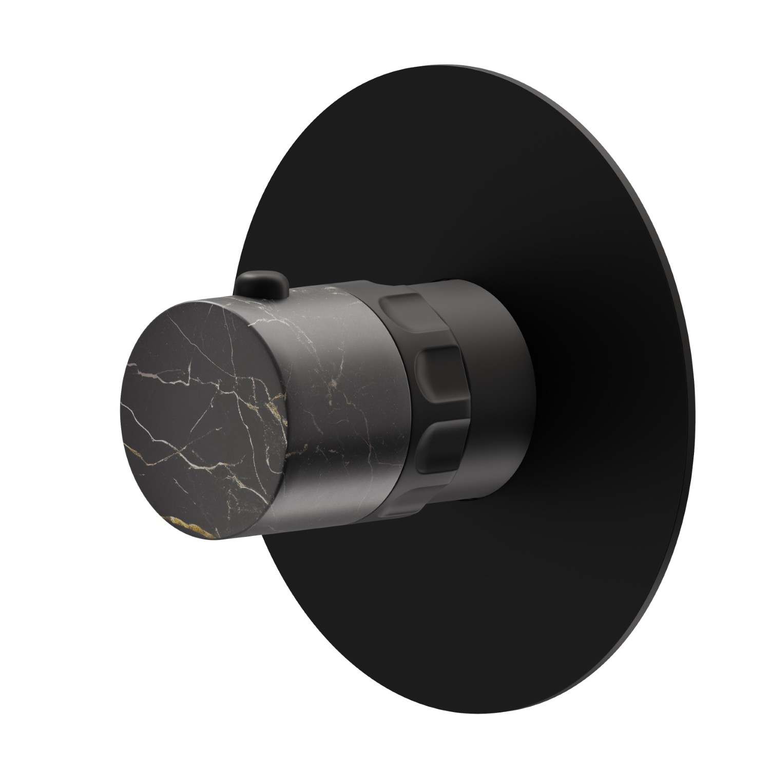 Thermostatic concealed mixer, to combine with a stop valve. External part - finish Matt Black