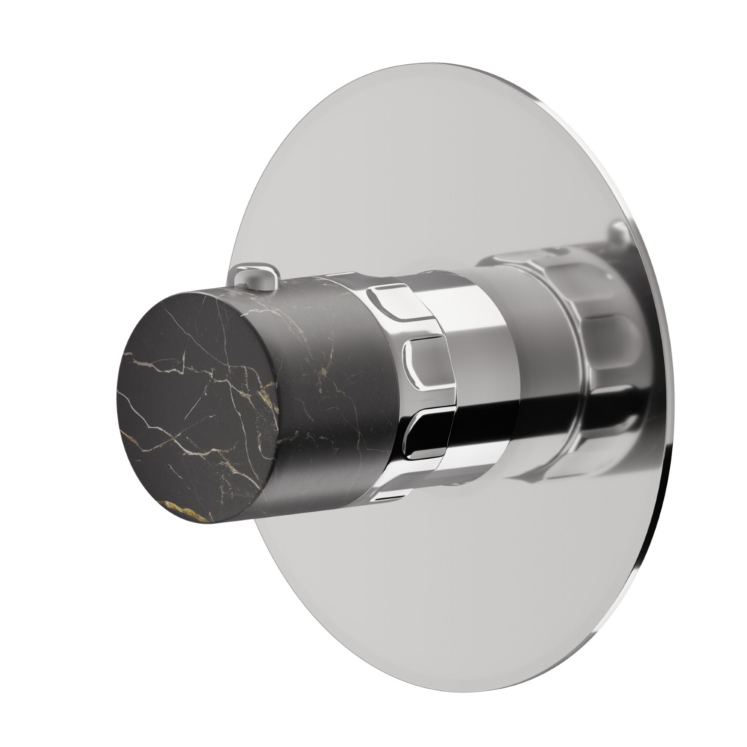 Thermostatic concealed mixer, to combine with a stop valve. External part - finish Chrome