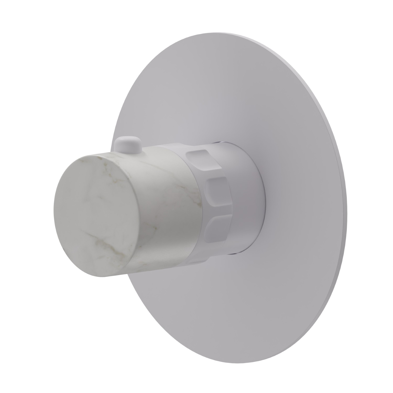 Thermostatic concealed mixer, to combine with a stop valve. External part - finish Matt White