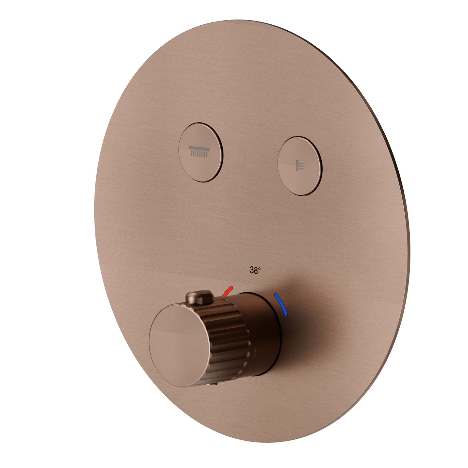 Miscelatore termostatico ad incasso a 2 uscite.  - finitura PVD Brushed Copper Bronze