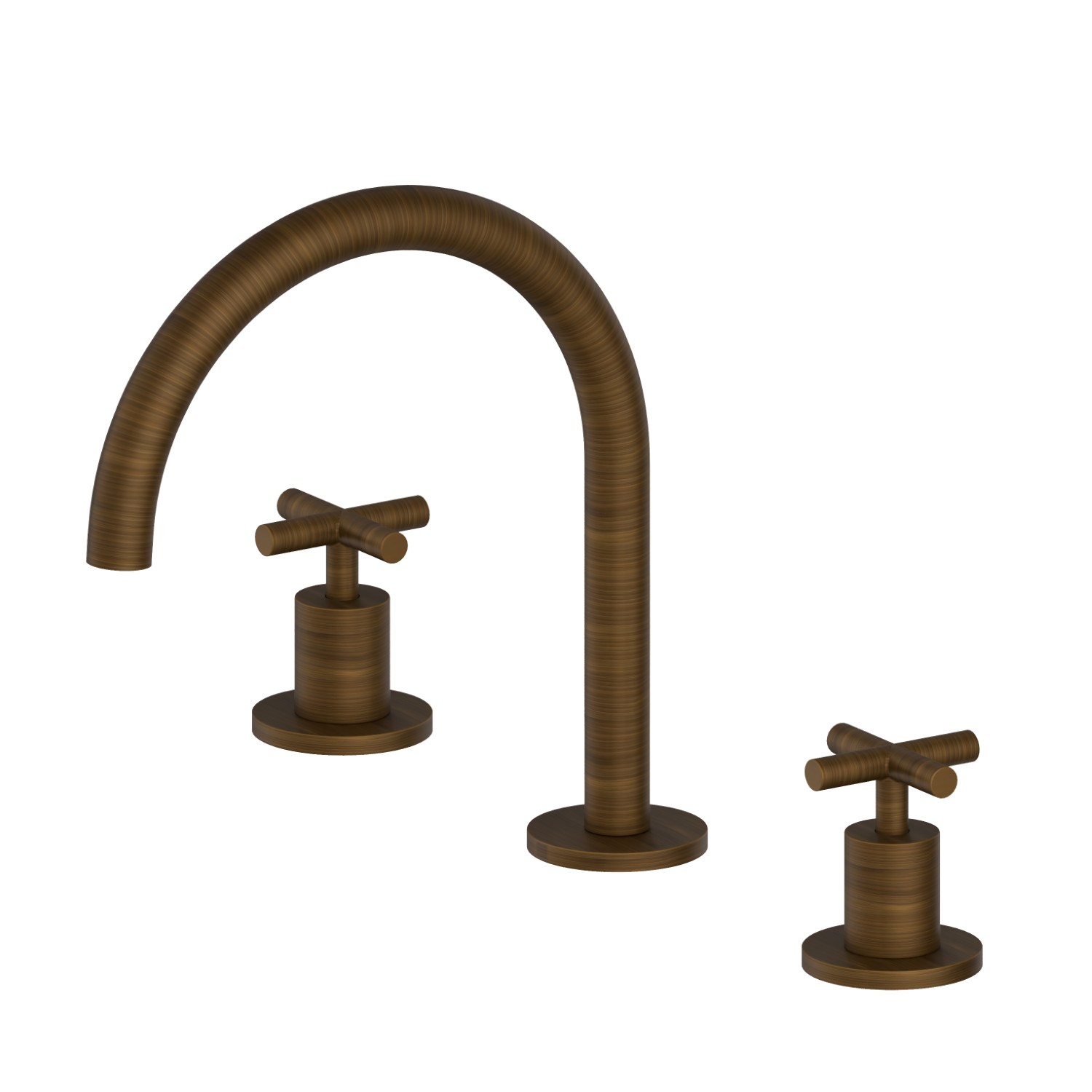 3-hole basin group. 1/2” T piece - finish Groove Bronze