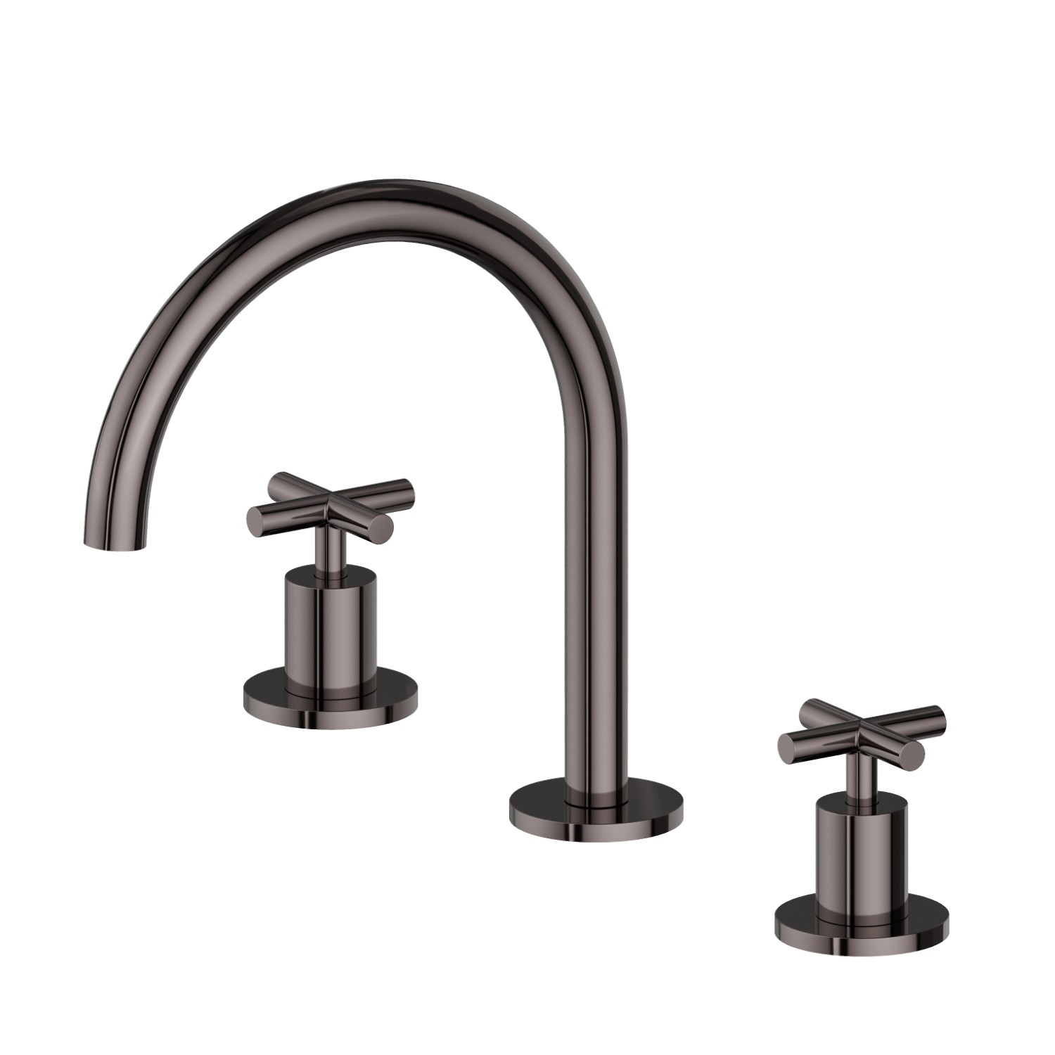 3-hole basin group. 1/2” T piece - finish PVD Gun Metal