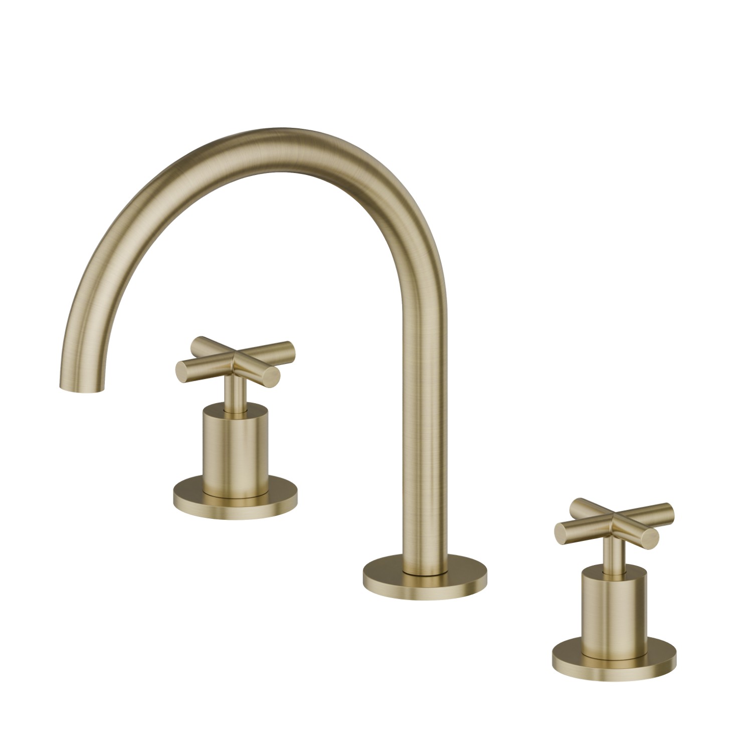 3-hole basin group. 1/2” T piece - finish PVD Brushed Pale Gold