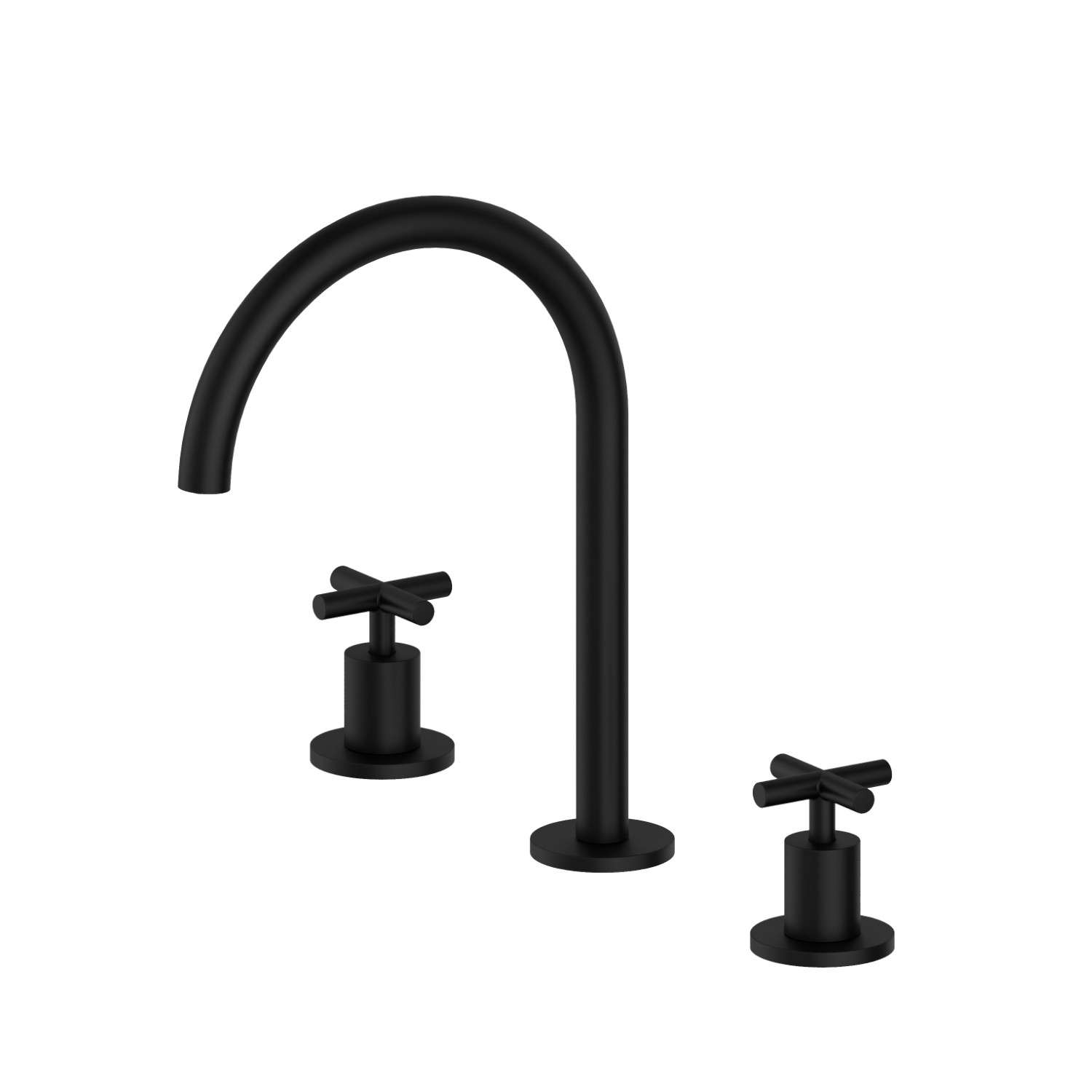 3-hole basin group. 1/2” T piece - finish Matt Black