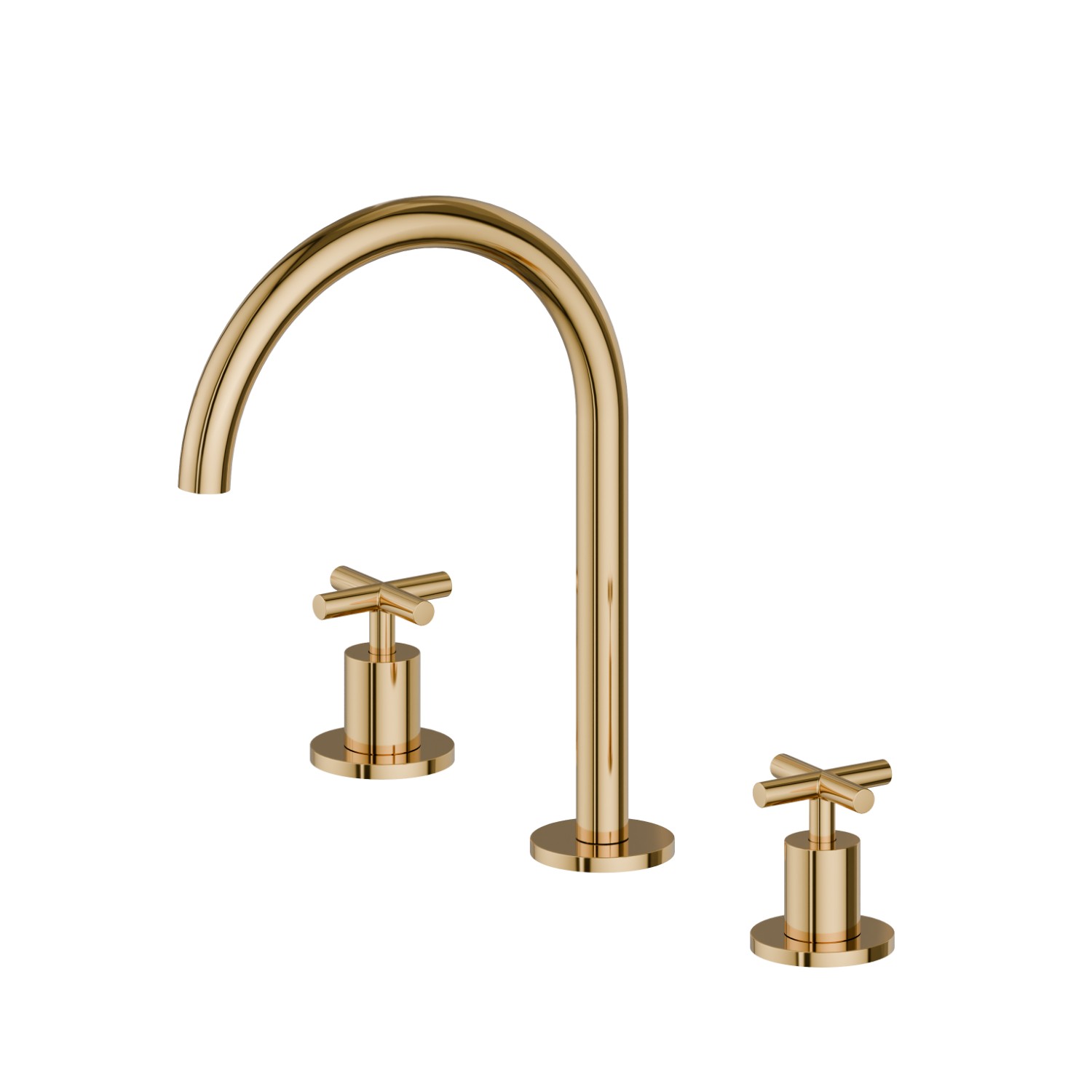 3-hole basin group. 1/2” T piece - finish PVD Glossy Gold