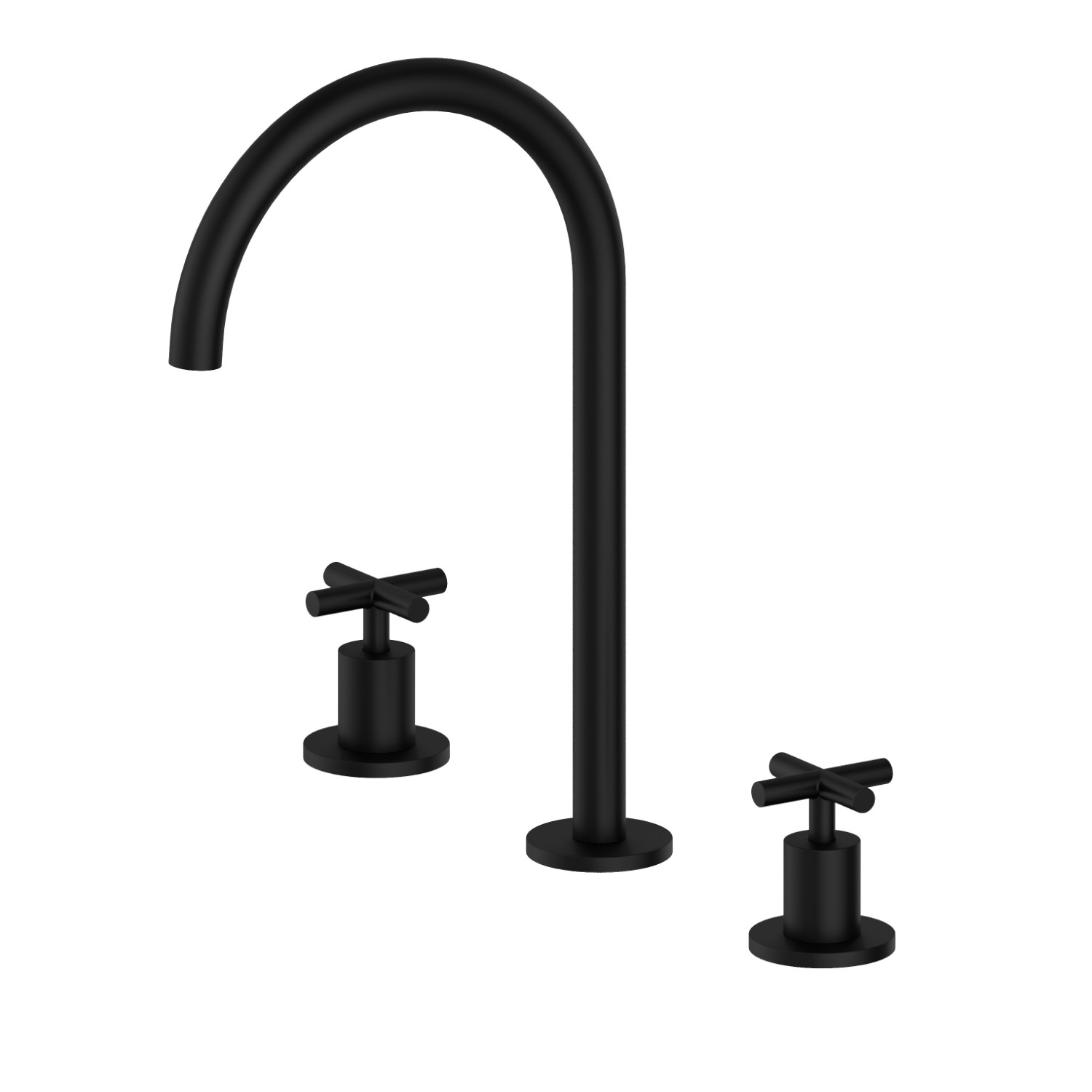 3-hole basin group. 1/2” T piece - finish Matt Black