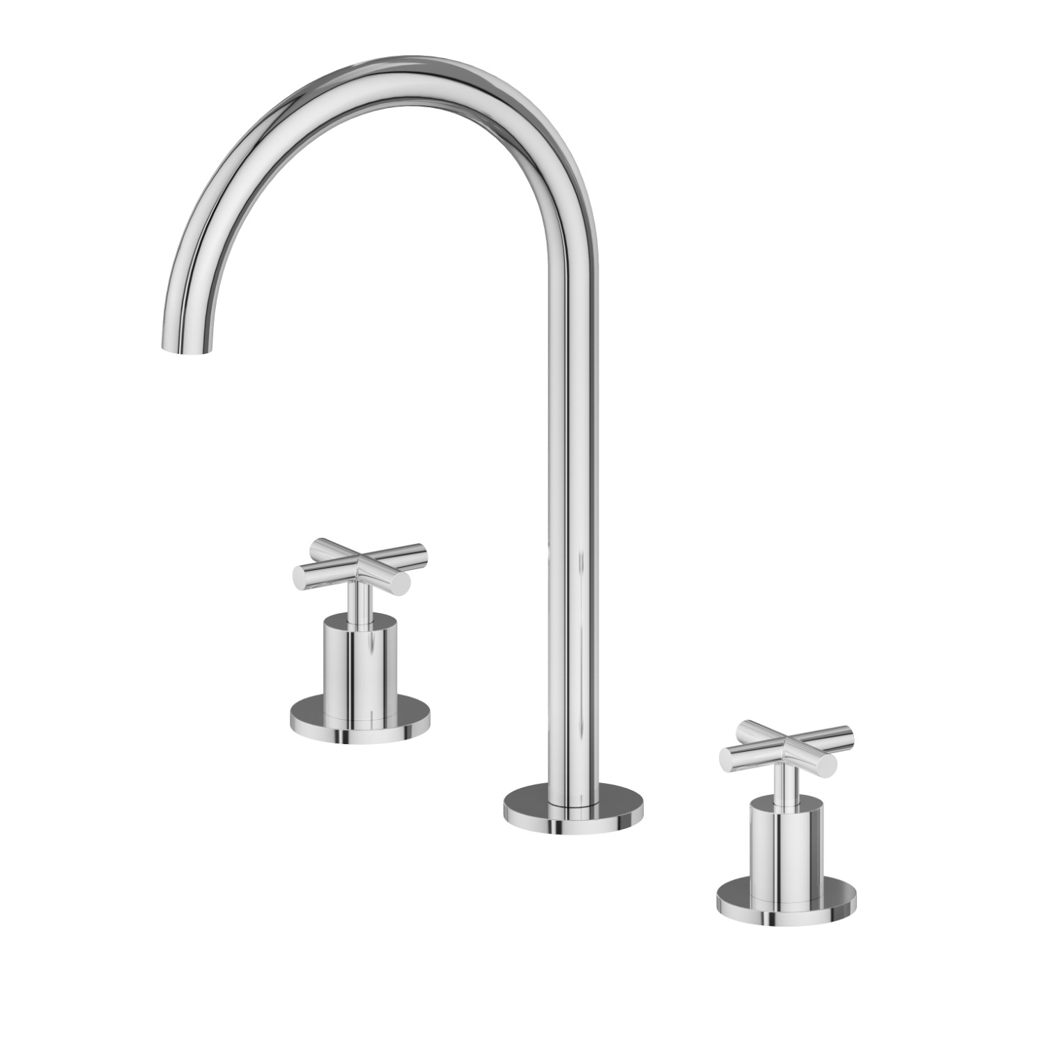 3-hole basin group. 1/2” T piece - finish Chrome