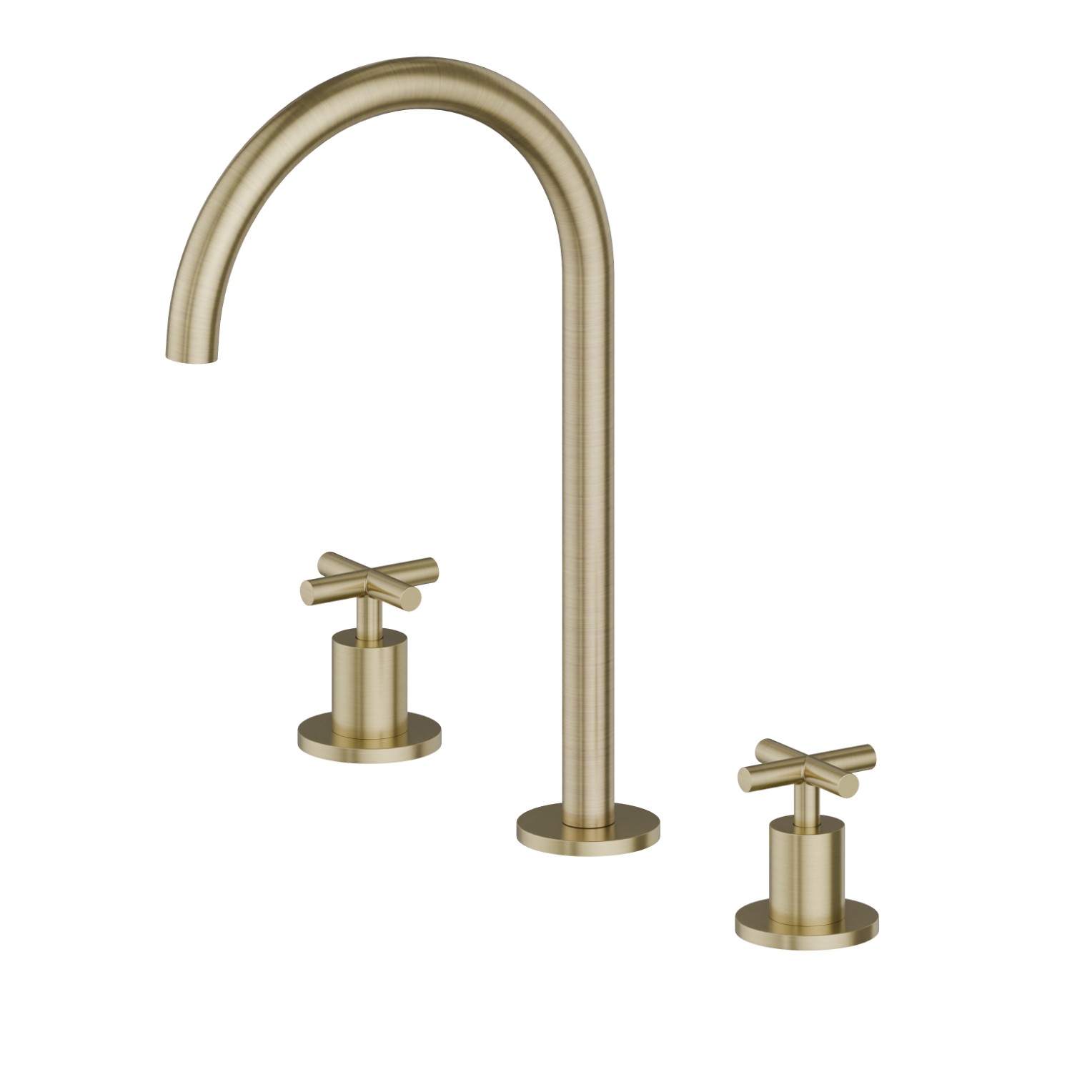 3-hole basin group. 1/2” T piece - finish PVD Brushed Pale Gold