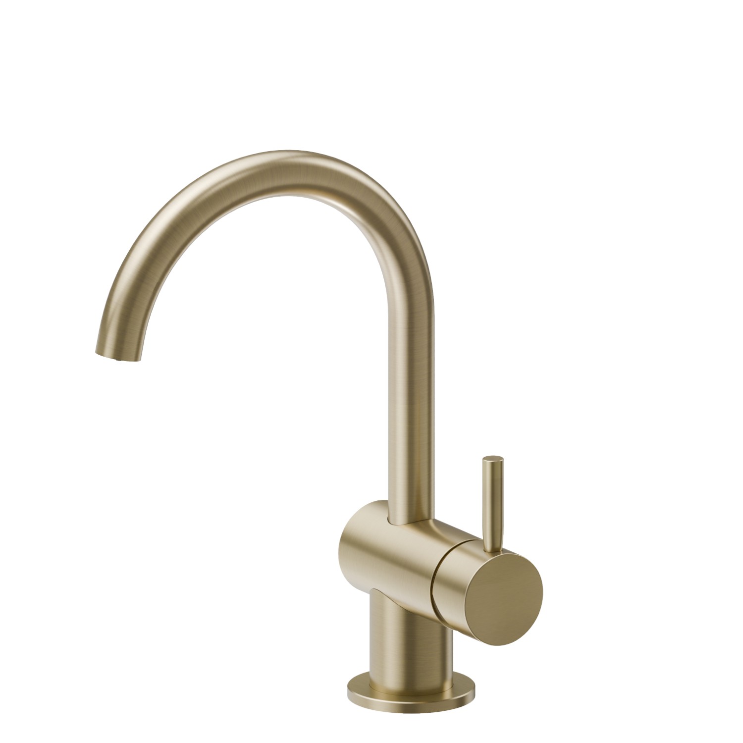 Miscelatore monocomando per lavabo - finitura PVD Brushed Pale Gold
