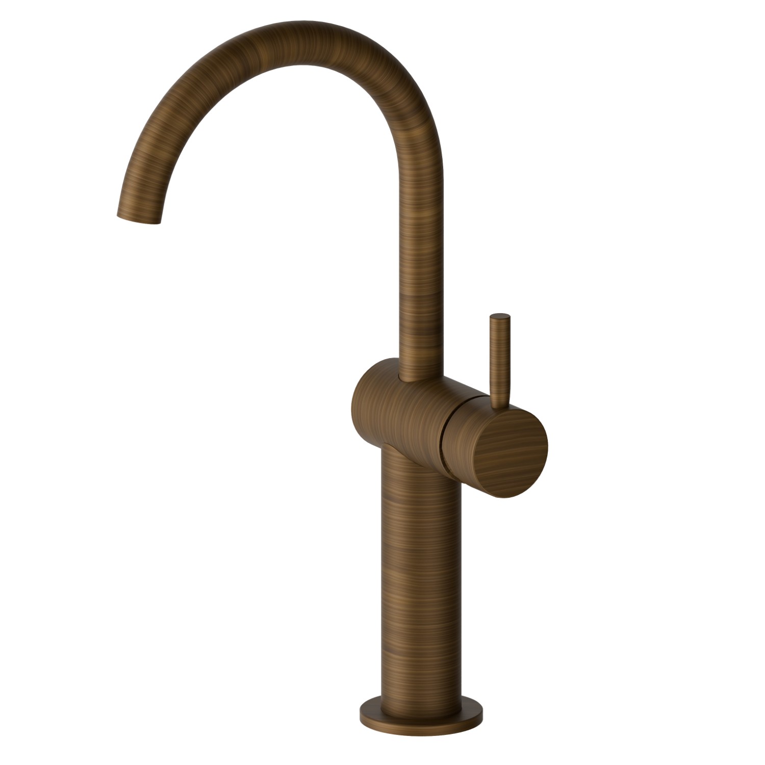 Mitigeur lavabo, pour vasque à poser - finition Groove Bronze