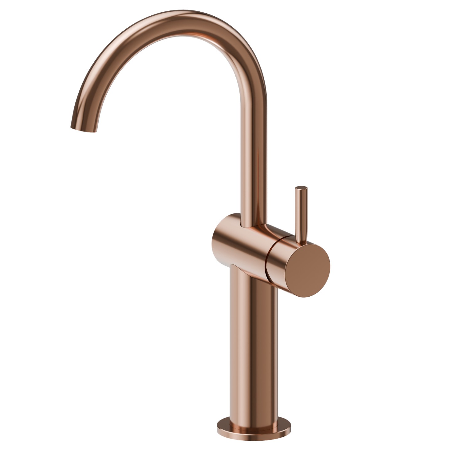 Single lever basin mixer, high version, for above counter basin - finish PVD Copper Bronze