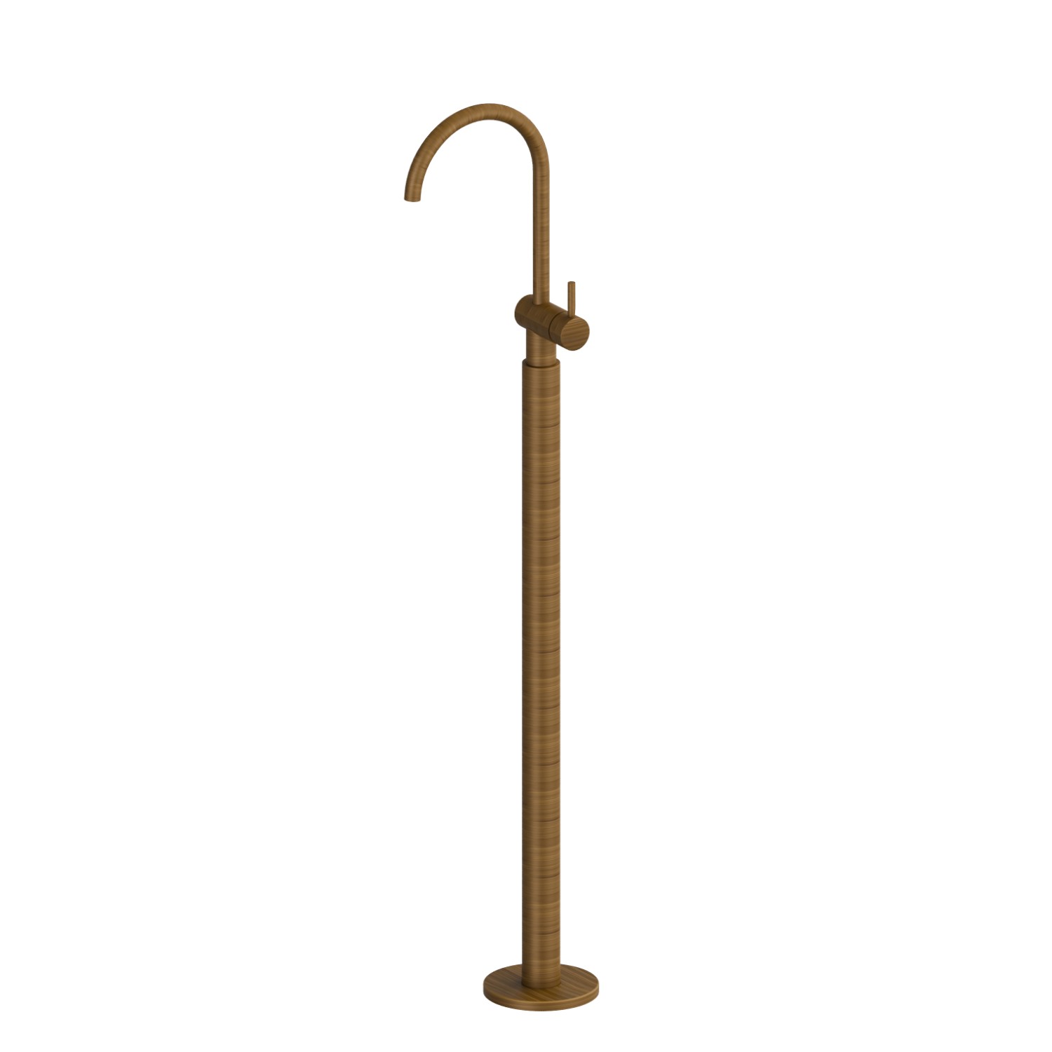 Miscelatore monocomando per lavabo con colonna di alimentazione a pavimento - finitura Groove Bronze