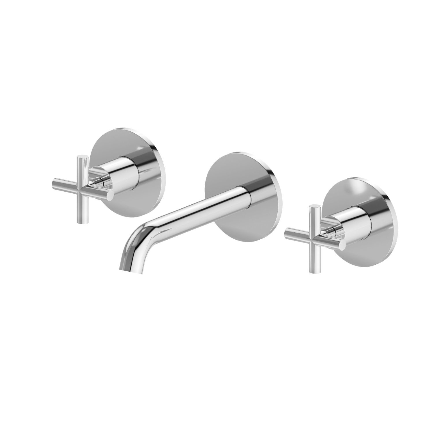 3-hole wall-mounted washbasin group - finish Chrome