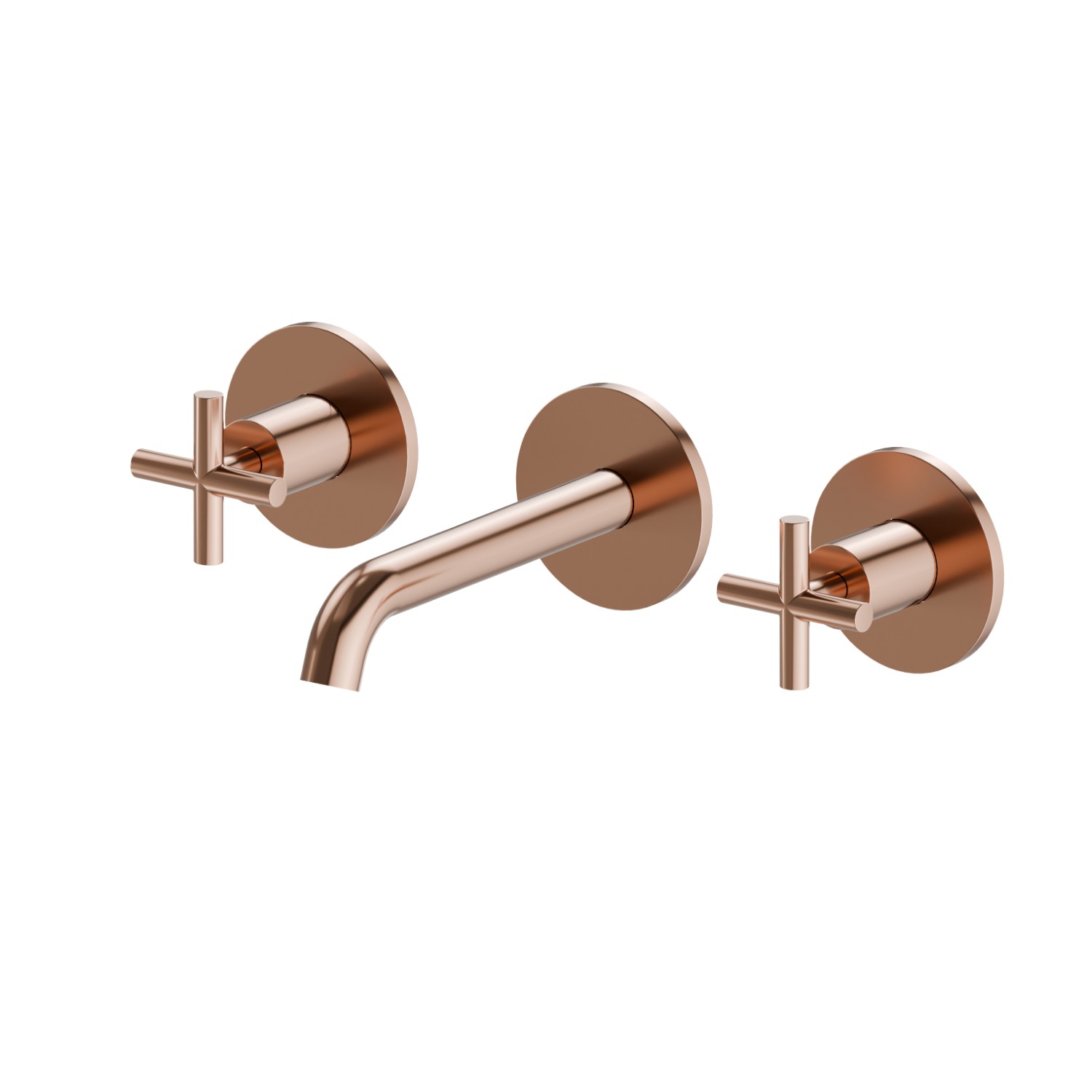 3-hole wall-mounted washbasin group - finish PVD Copper Bronze