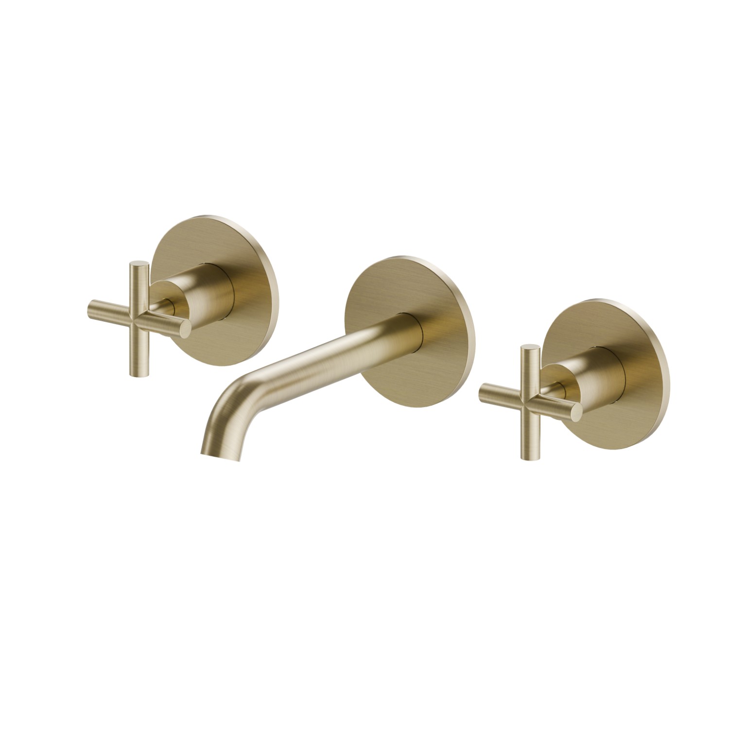 Wandmontierte 3-loch mischbatterie - oberfläche PVD  Pale Gold gebürstet