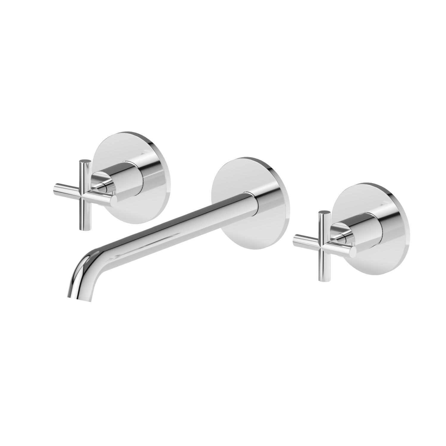 3-hole wall-mounted washbasin group - finish Chrome