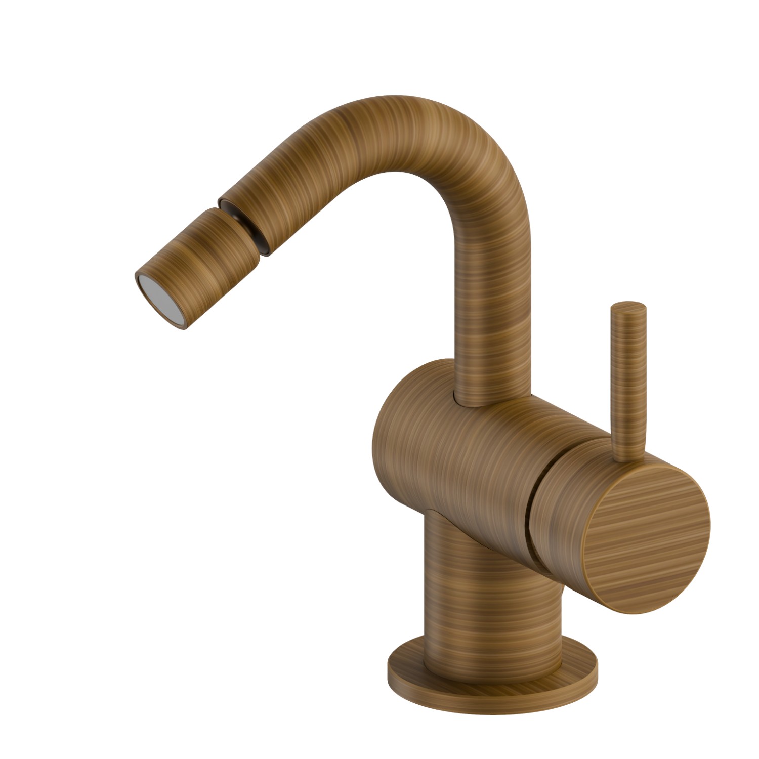 Single lever bidet mixer - finish Groove Bronze