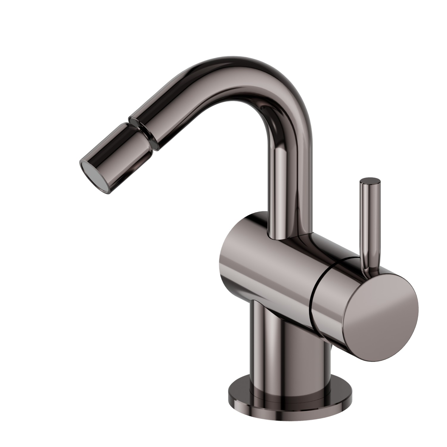 Single lever bidet mixer - finish PVD Gun Metal