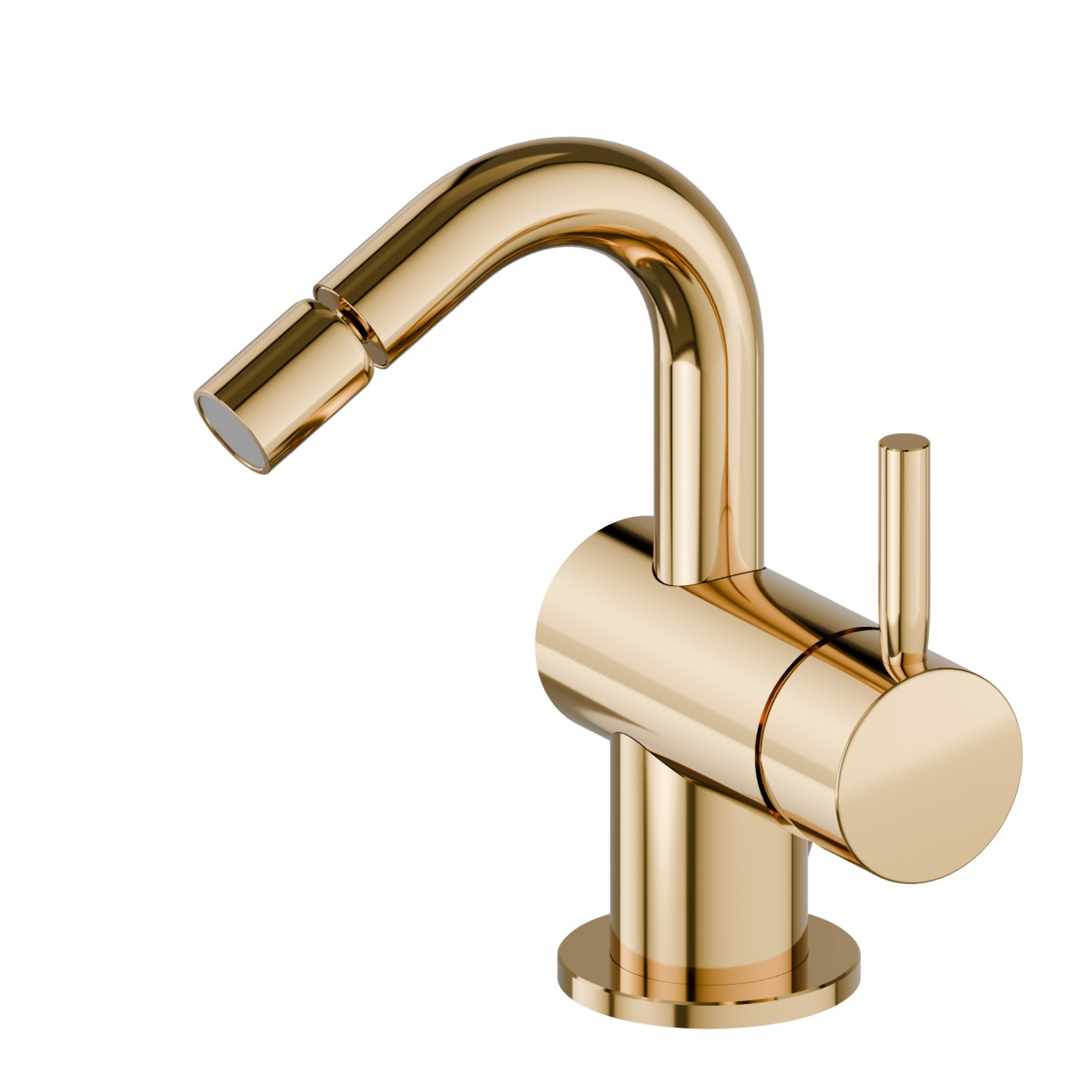 Single lever bidet mixer - finish PVD Glossy Gold