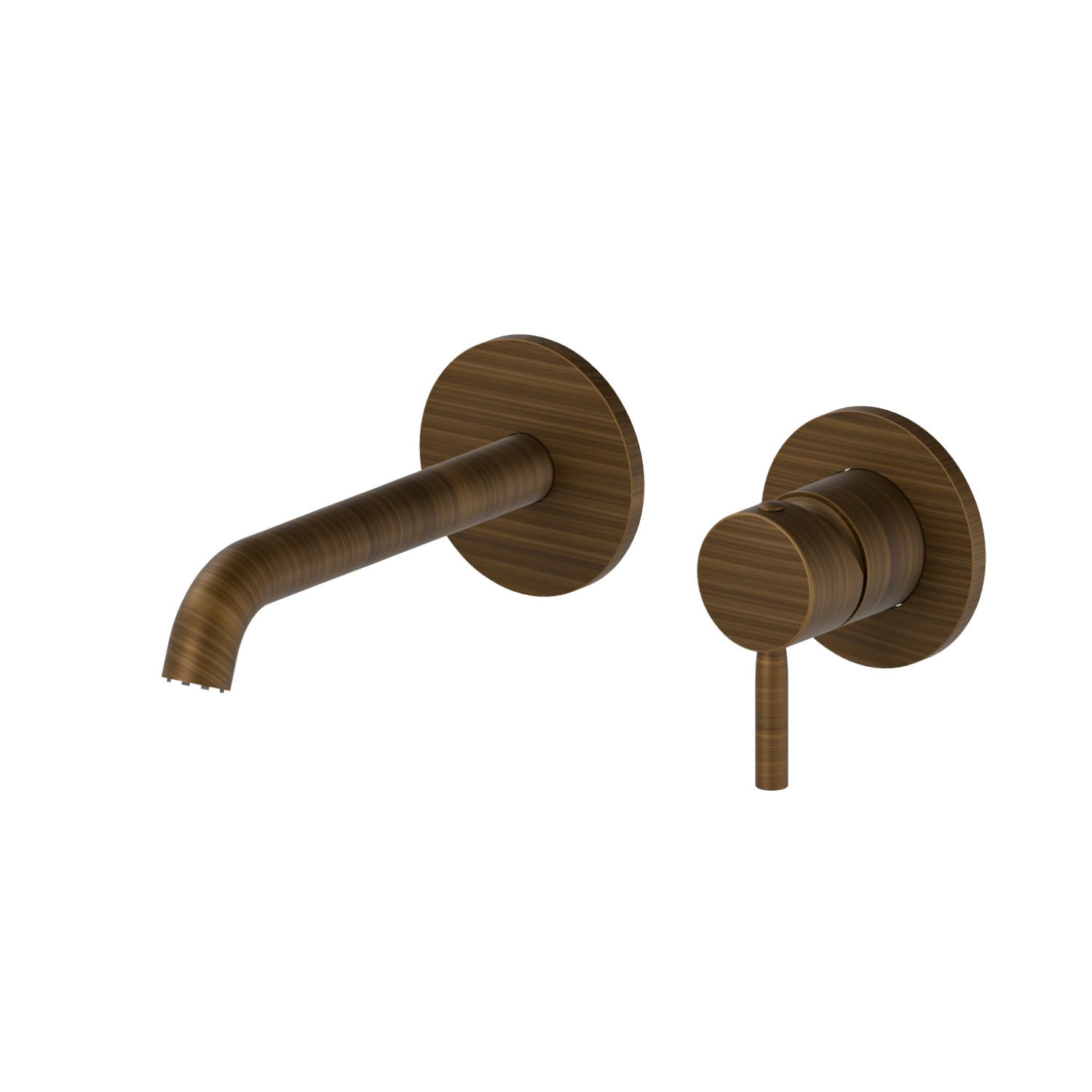 Single lever wall mixer group - finish Groove Bronze