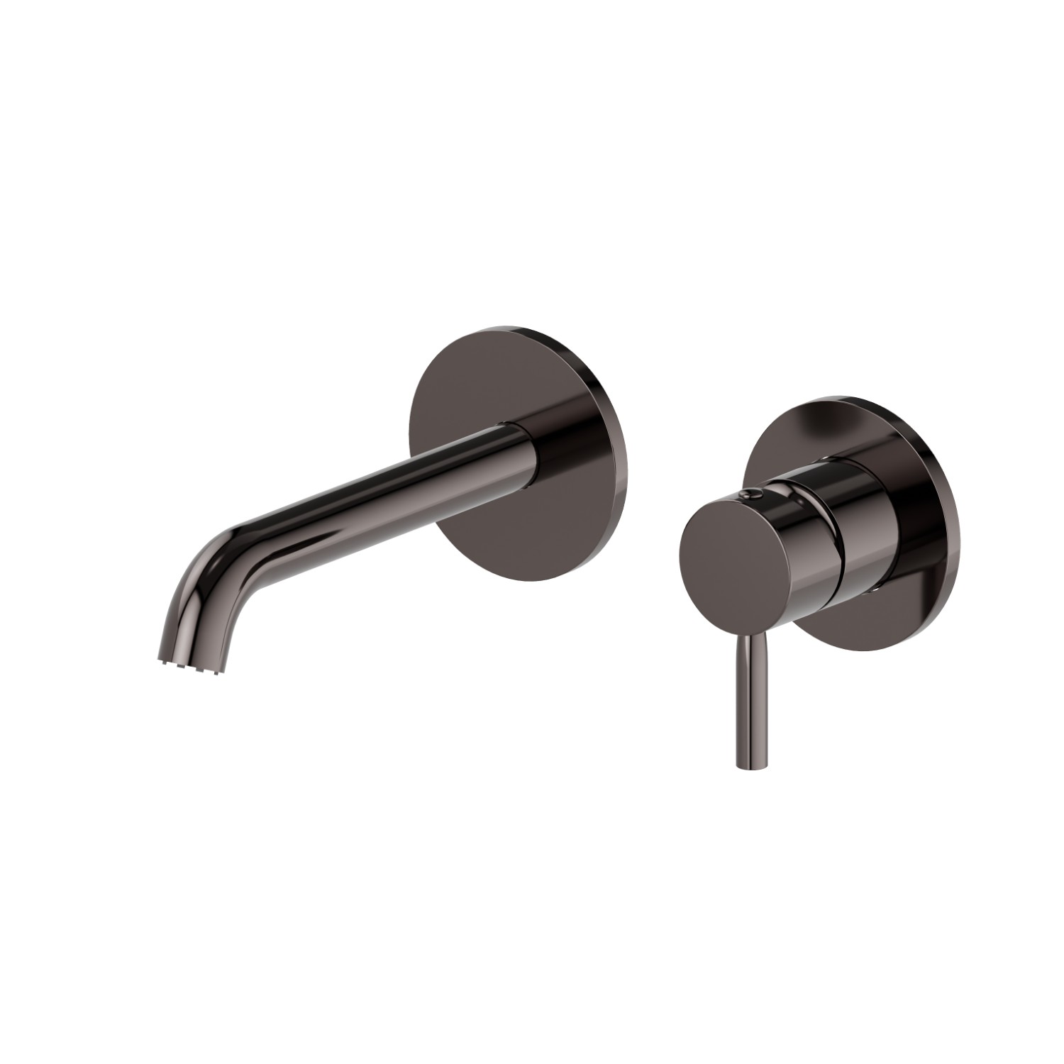 Gruppo miscelatore monocomando a parete per lavabo - finitura PVD Gun Metal
