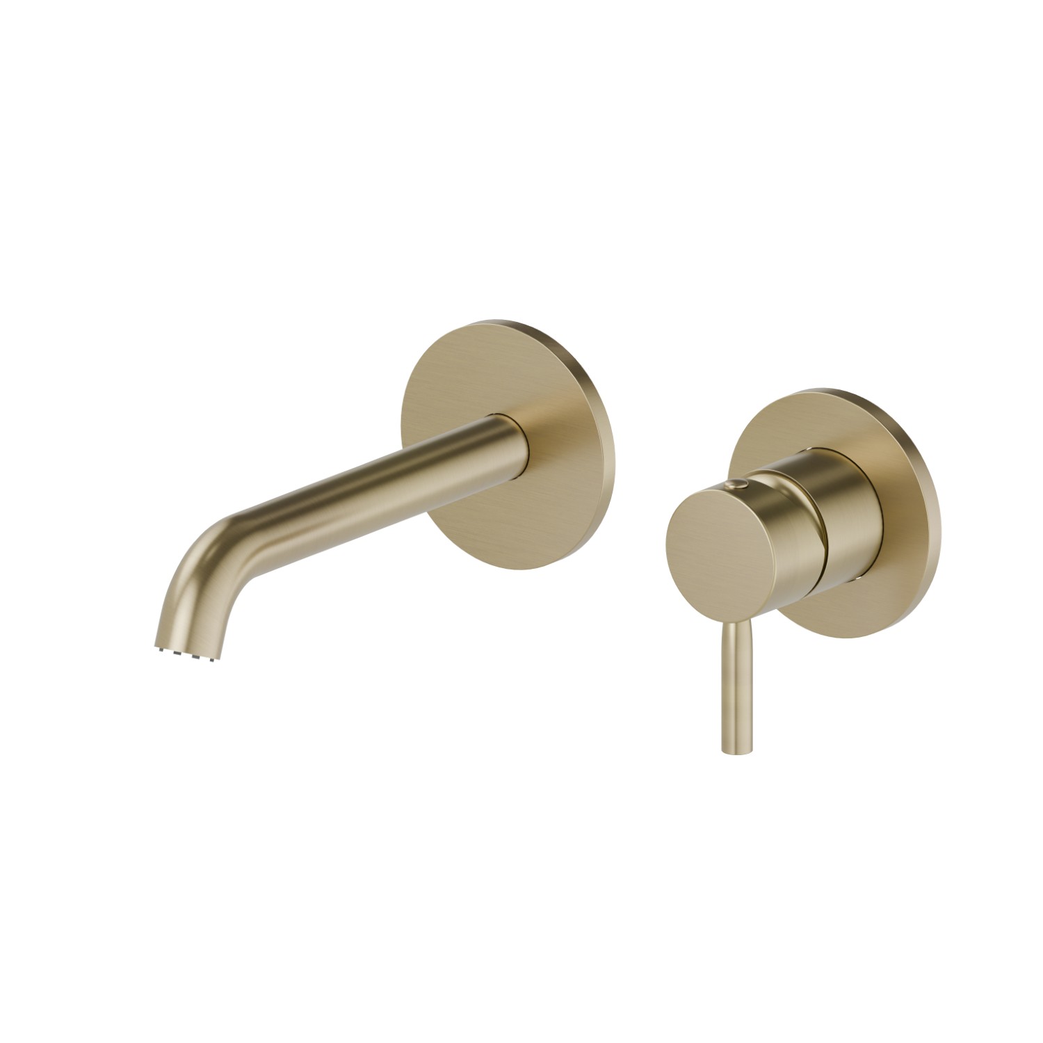 Single lever wall mixer group - finish PVD Brushed Pale Gold