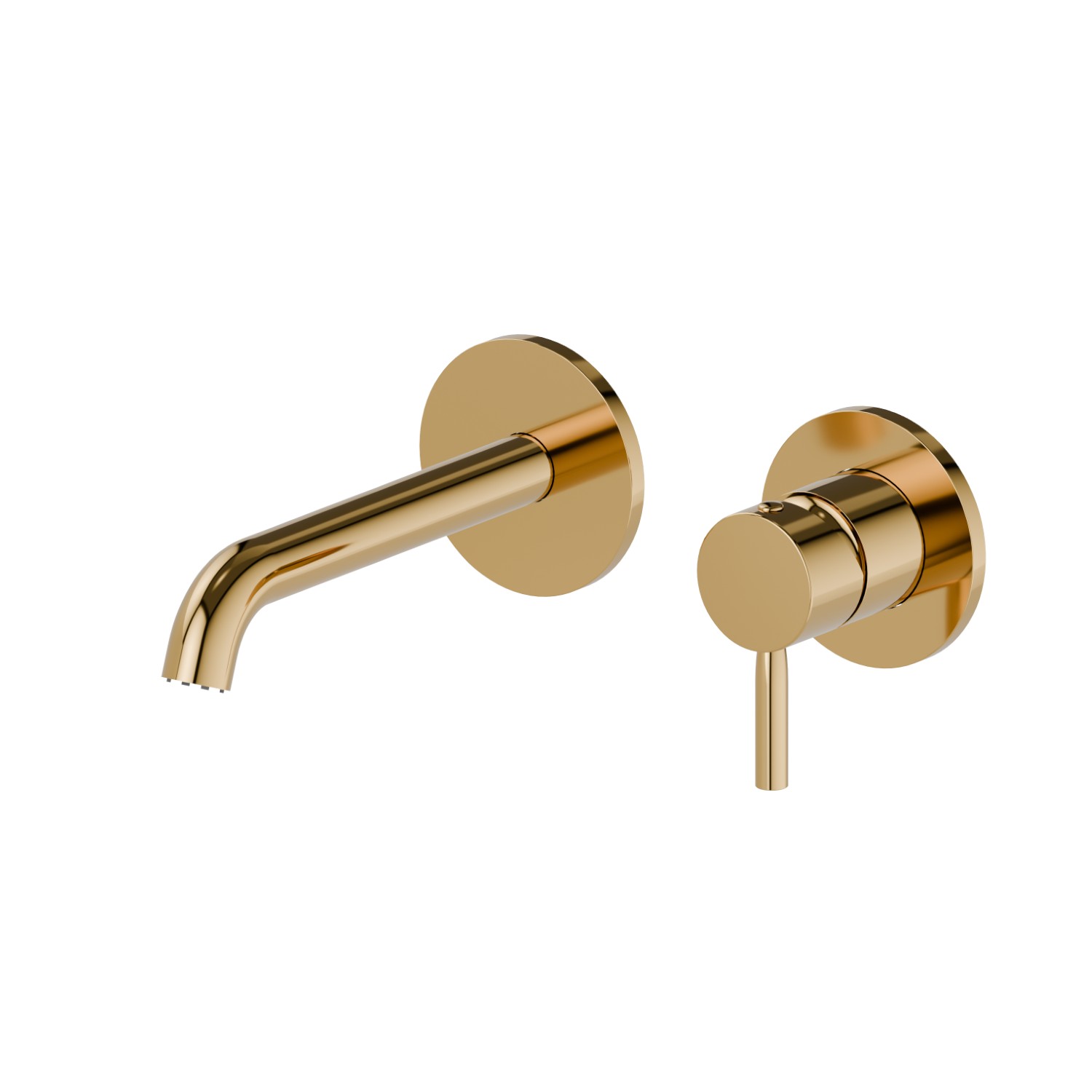 Single lever wall mixer group - finish PVD Glossy Gold