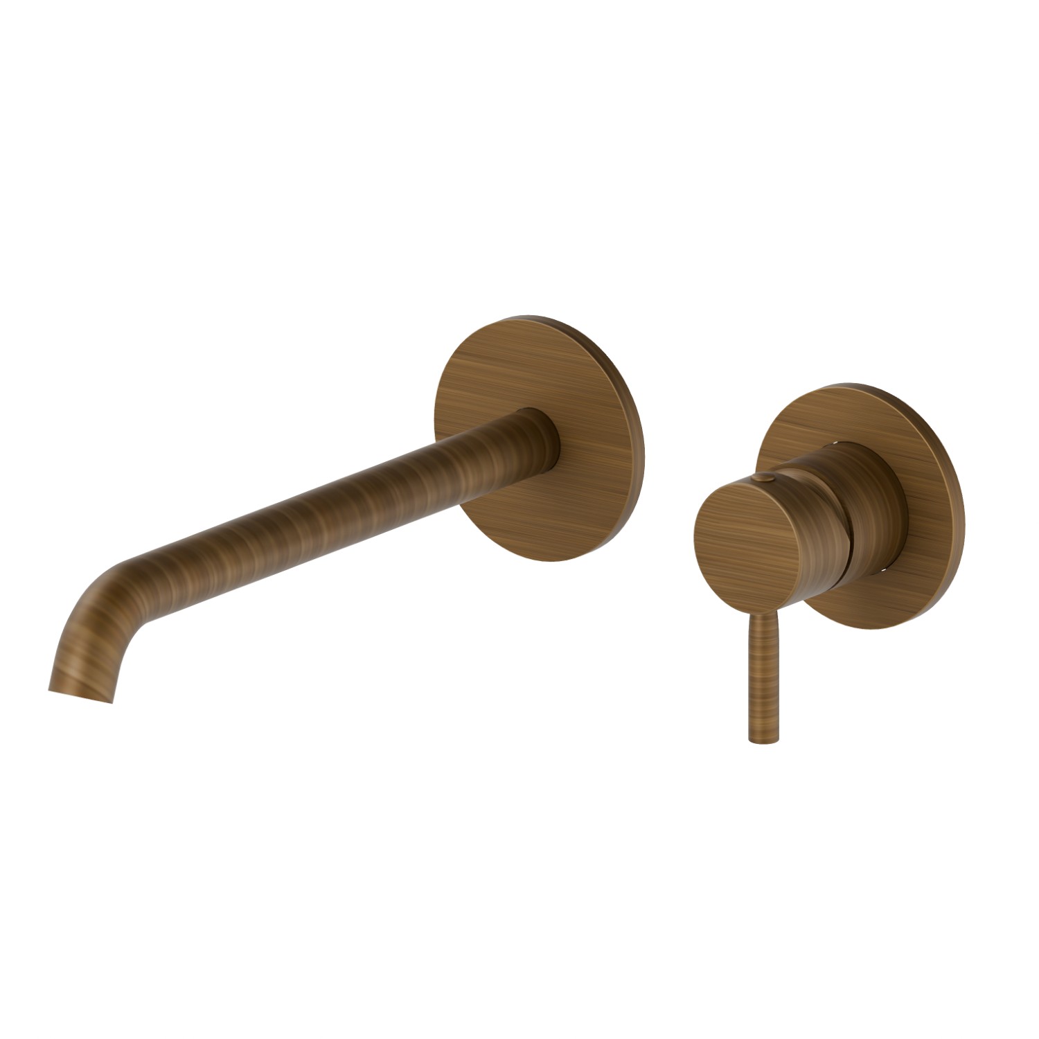 Single lever wall mixer group - finish Groove Bronze