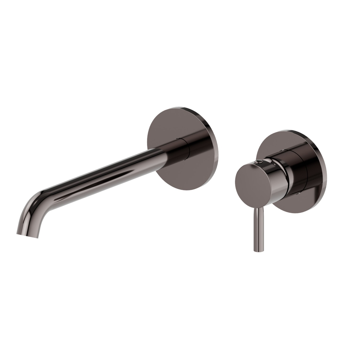 Gruppo miscelatore monocomando a parete per lavabo - finitura PVD Gun Metal