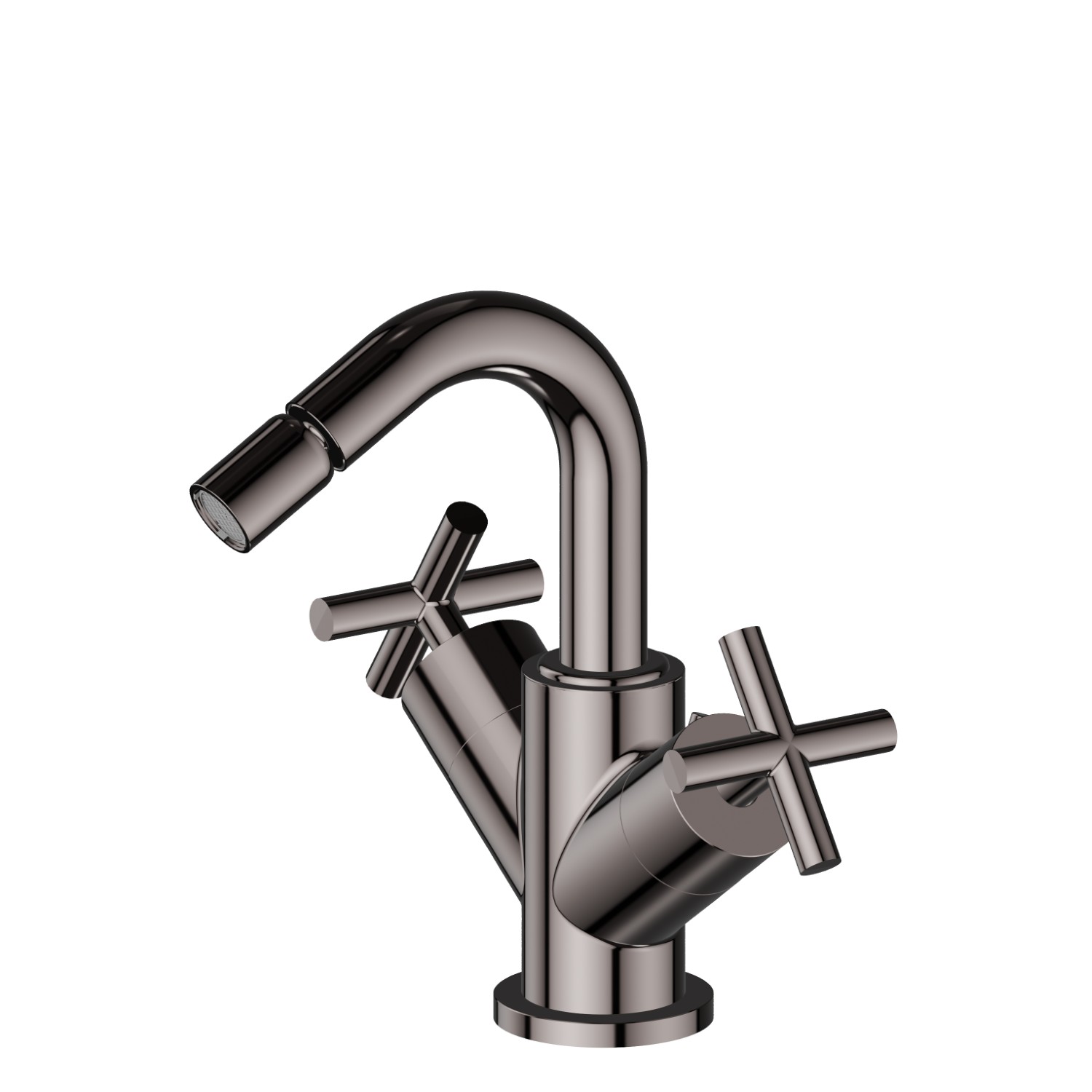 Single hole bidet group - finish PVD Gun Metal