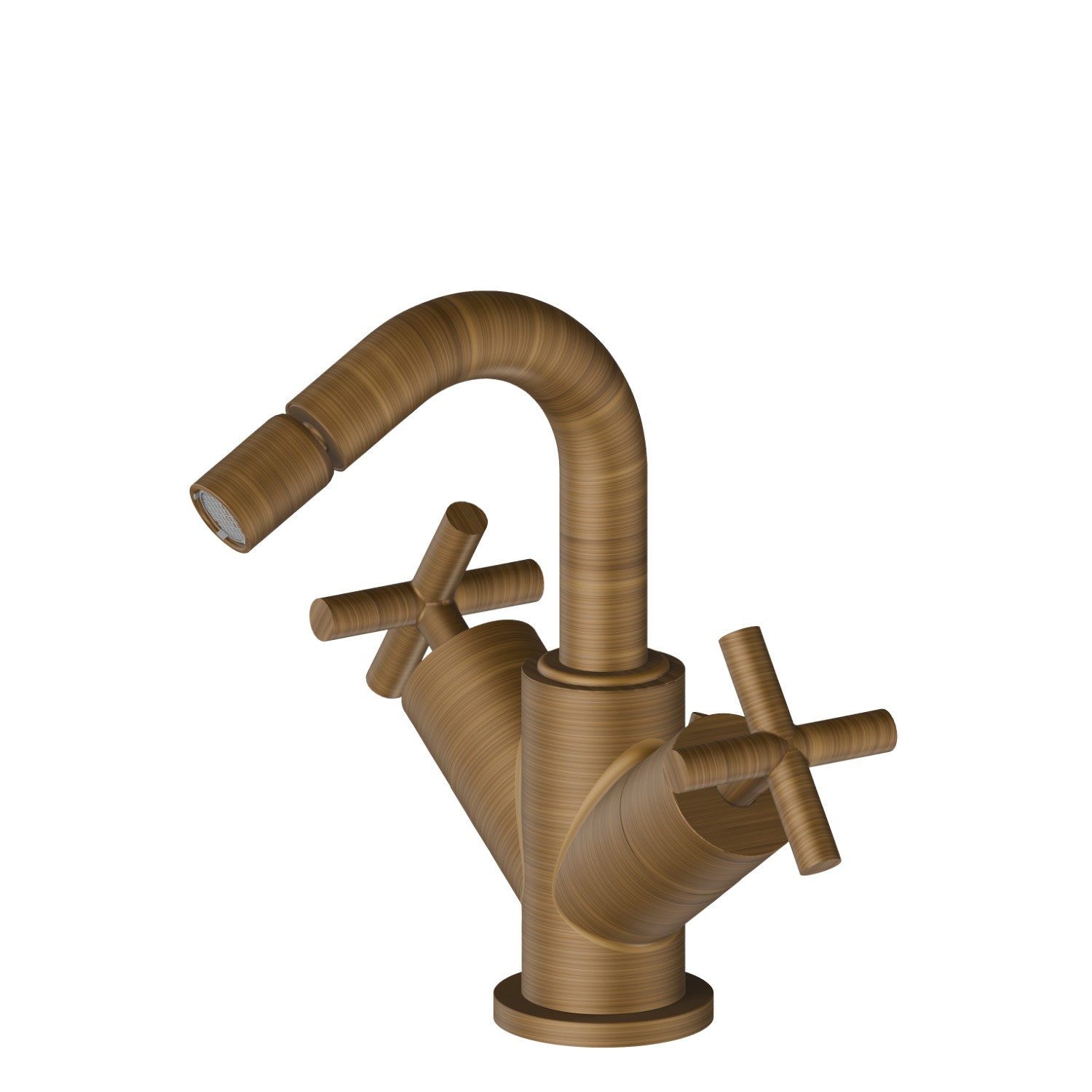 Single hole bidet group - finish Groove Bronze