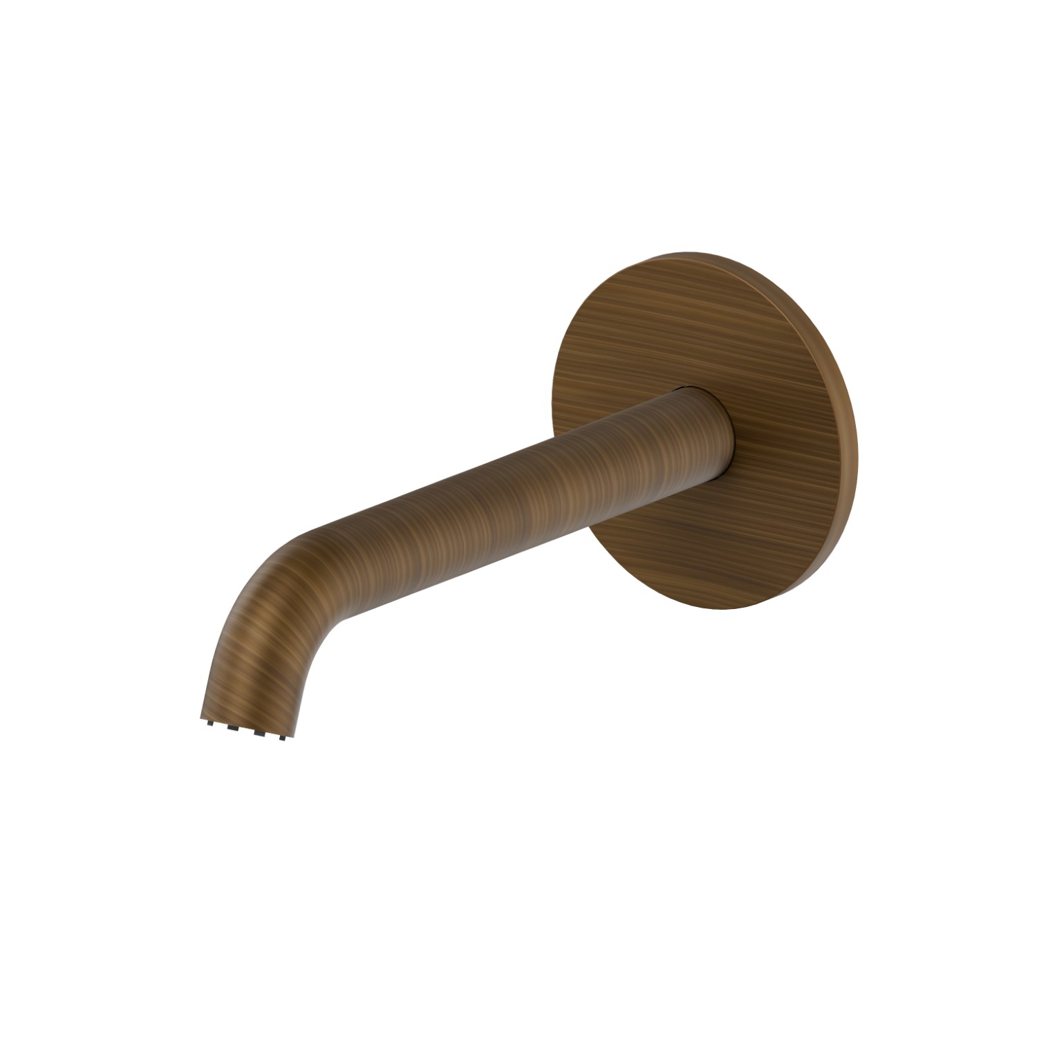Wall spout for basin group with 1/2” connection - finish Groove Bronze