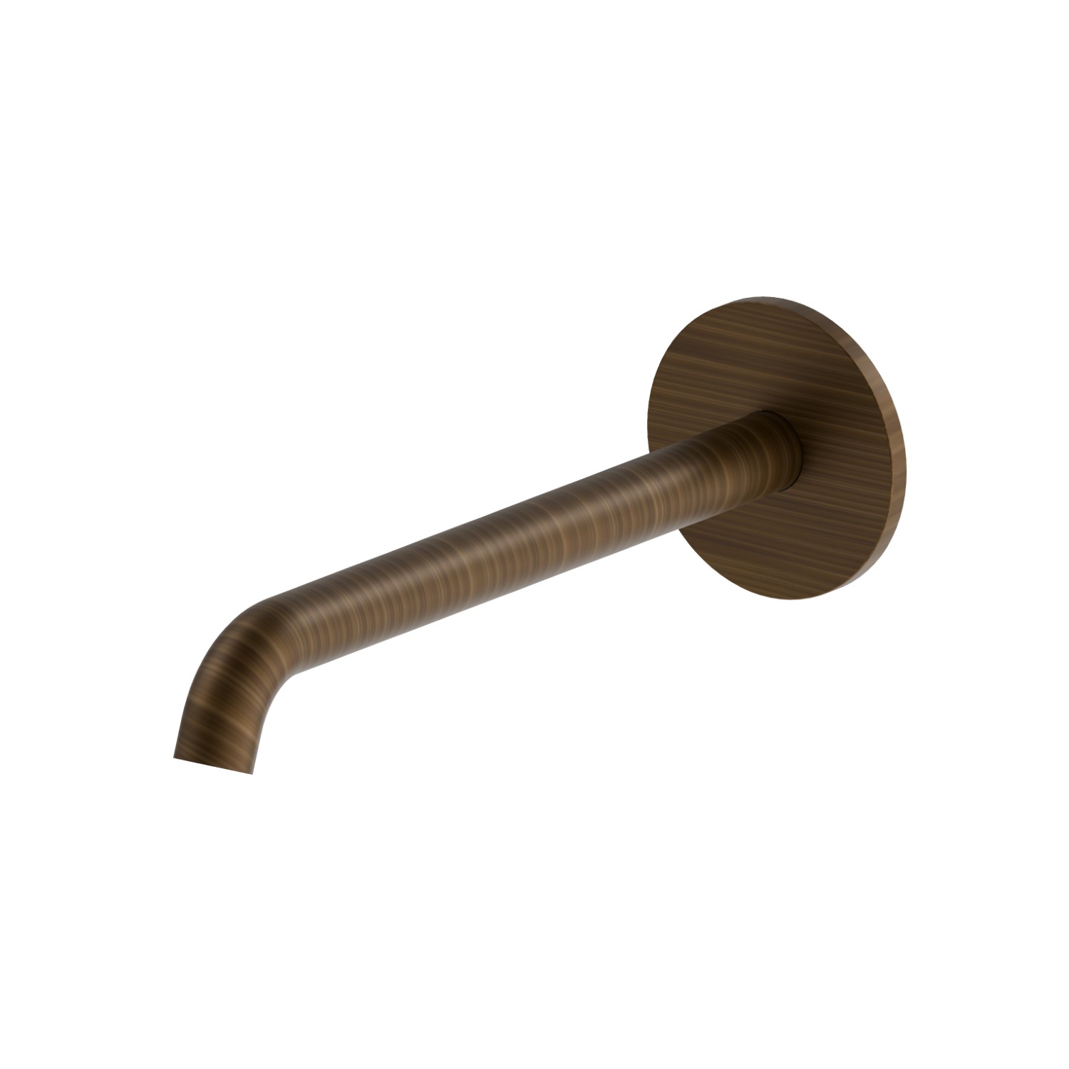 Bec mural pour lavabo avec connexion 1/2“ - finition Groove Bronze