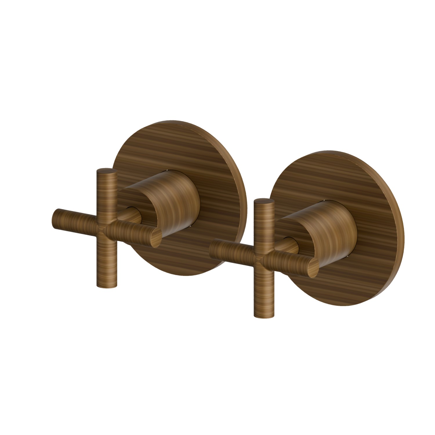 Mélangeur de douche à encastrer avec entrées et sorties de 1/2” - finition Groove Bronze
